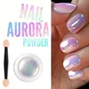 1Jar Pearl Effect Nail Powders Mirror Aurora Chrome Mermaid Nails Art Powder Rainbow AB Magic Mirror Pearl Shell Powder Supplies 1