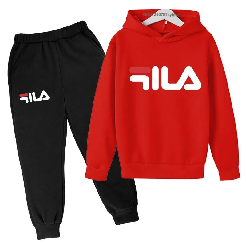 Kids Trendy Spring Autumn Classic Pullover Hoodie+Pants 2pcs Tracksuits 2-13 Years Boys Girls Casual Outfits Children Clothes 3