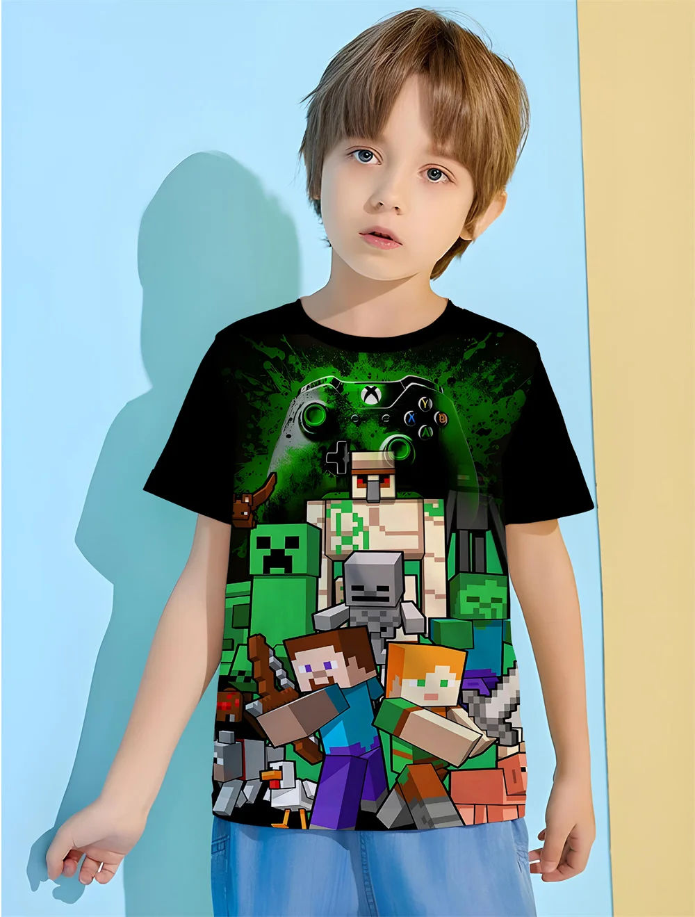 Game Themed Baby T-Shirts 3d Print Boys Girls Clothes Cartoon Anime Short Sleeve Top Tees Girl Fashion Children's T-Shirt cotton t shirt girls tee shirt girls t shirt t shirt kids t shirt