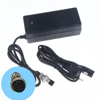 CCA4-1 Set Power Adapter 54.6V 2A Lithium Battery Charger With GX16-3 Pin US/EU Plug For 52V Li-ion Battery Input 100-240V