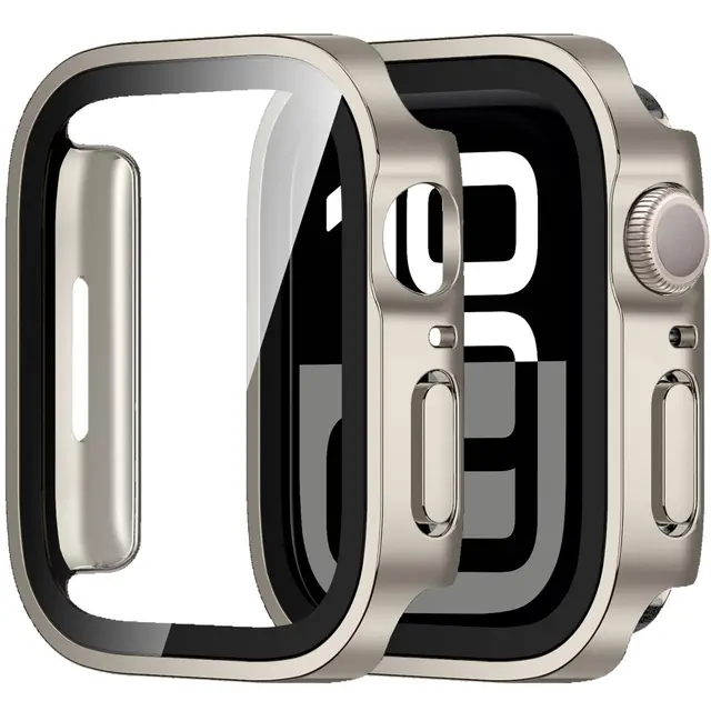Protecteur d'écran pour boîtier Apple Watch 46mm 42mm 45mm 44mm 41mm 40mm 44mm, couvercle en verre trempé iWatch série 10 7 8 9 SE 6 5 4 1