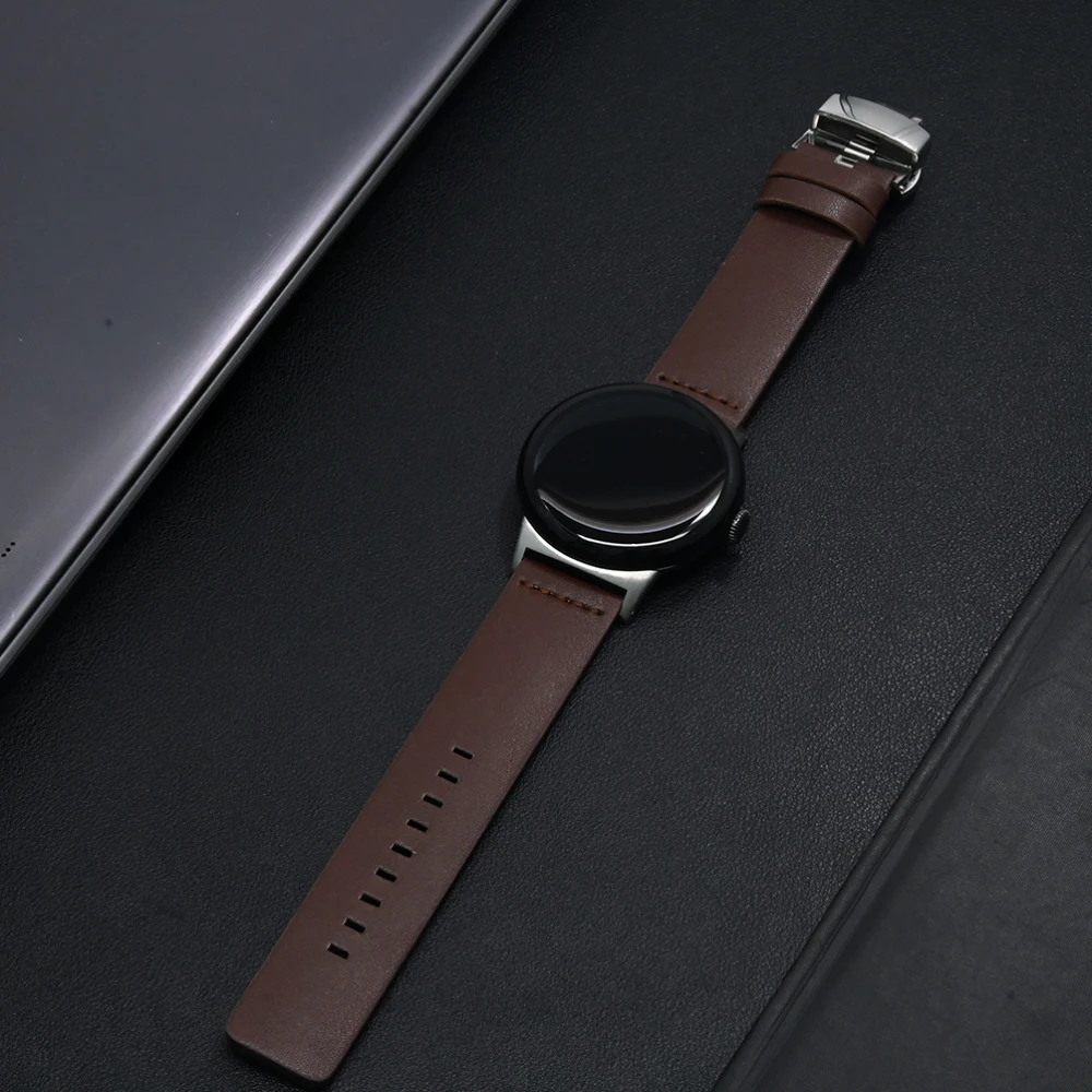Classic Leather Smartwatch Strap, 45mm/41mm, for Google Pixel Watch Series