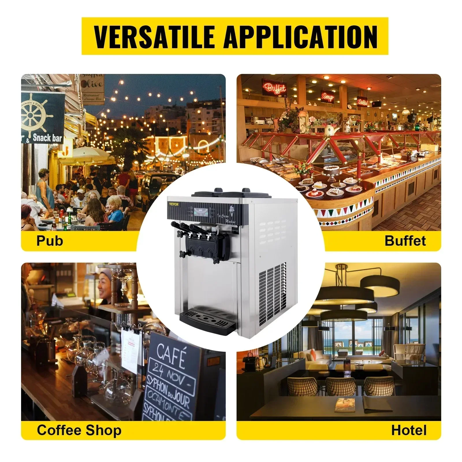 VEVOR Commercial Soft Serve Ice Cream Machine