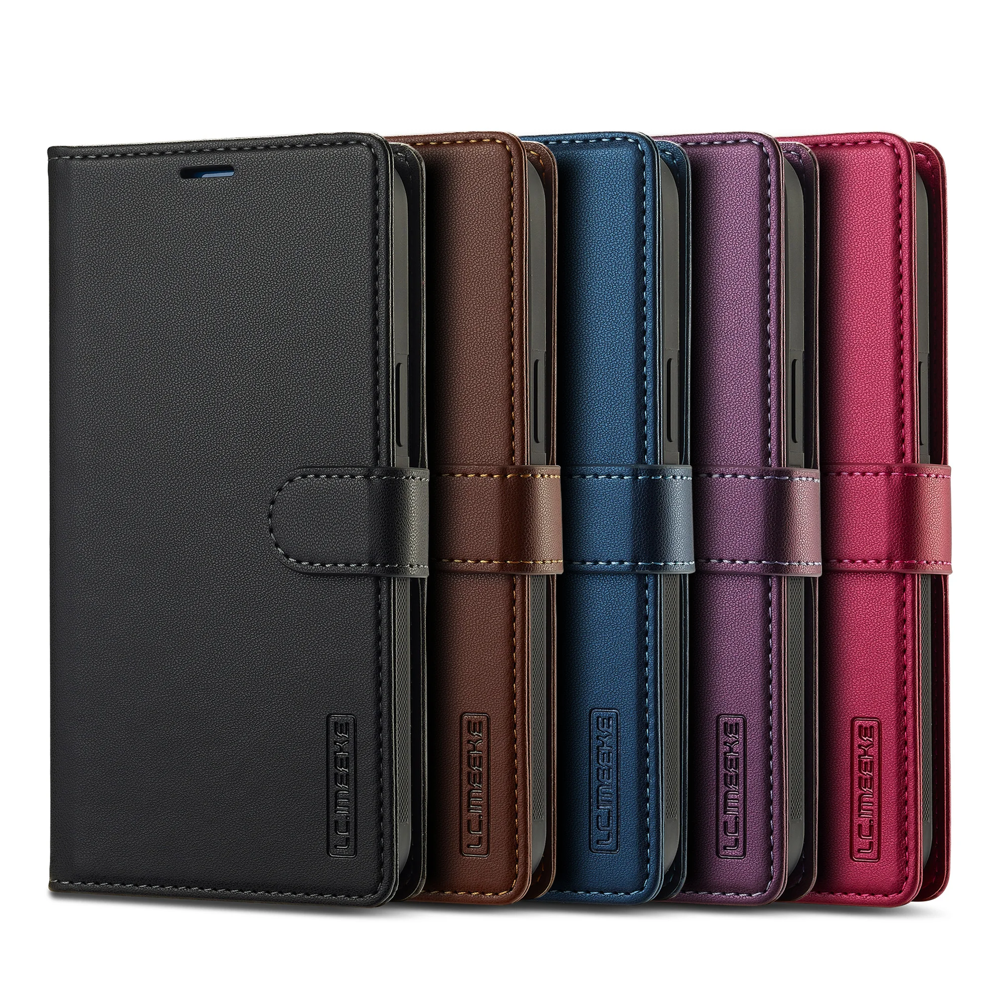 2 in 1 Removable Cards Solt Flip Leather Wallet Case For iPhone 15 Pro Max 14 Plus 16 13 12 11 SE 2022 XR XS Magnetic Bag Cover_voghion.com