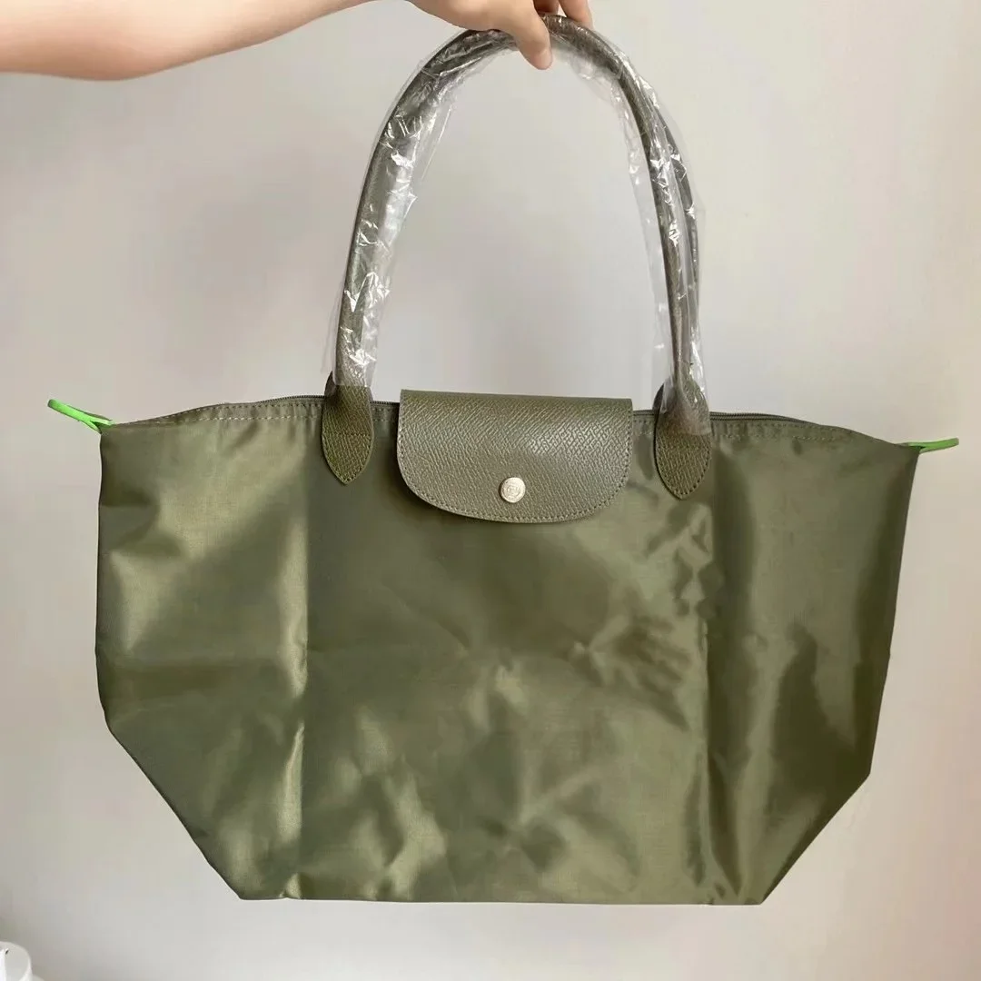 Foldable Hobo Bags Classics Lady Tote Bag Embroidered Shoulder Bags Woman Fashion Nylon Handbag Commuter Shopping Bag