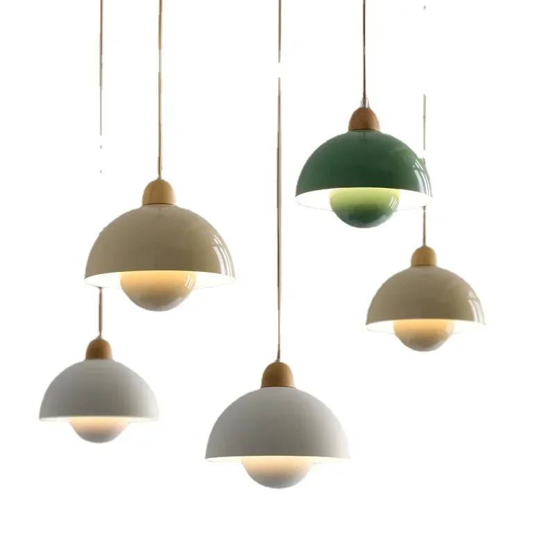 Cream Wind Dining Room Chandelier Danish Designer Flower Bud Lamp Nordic Bedroom Bedside Eye Protection Small Chandelier