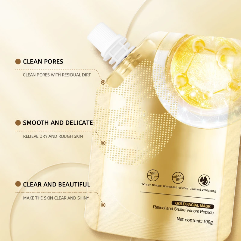 100g gold facial mask can be applied to moisturize, improve gloss, improve roughness, smooth and brighten skin