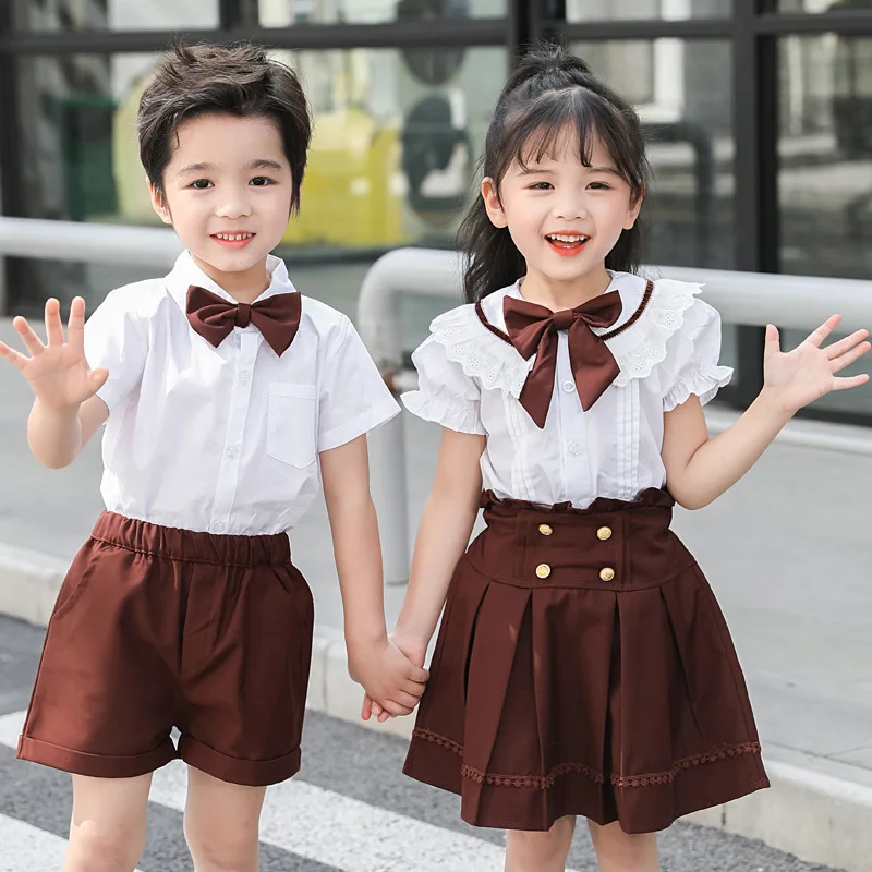 Children School Uniform British Style Kindergarten Primary Boy Girl