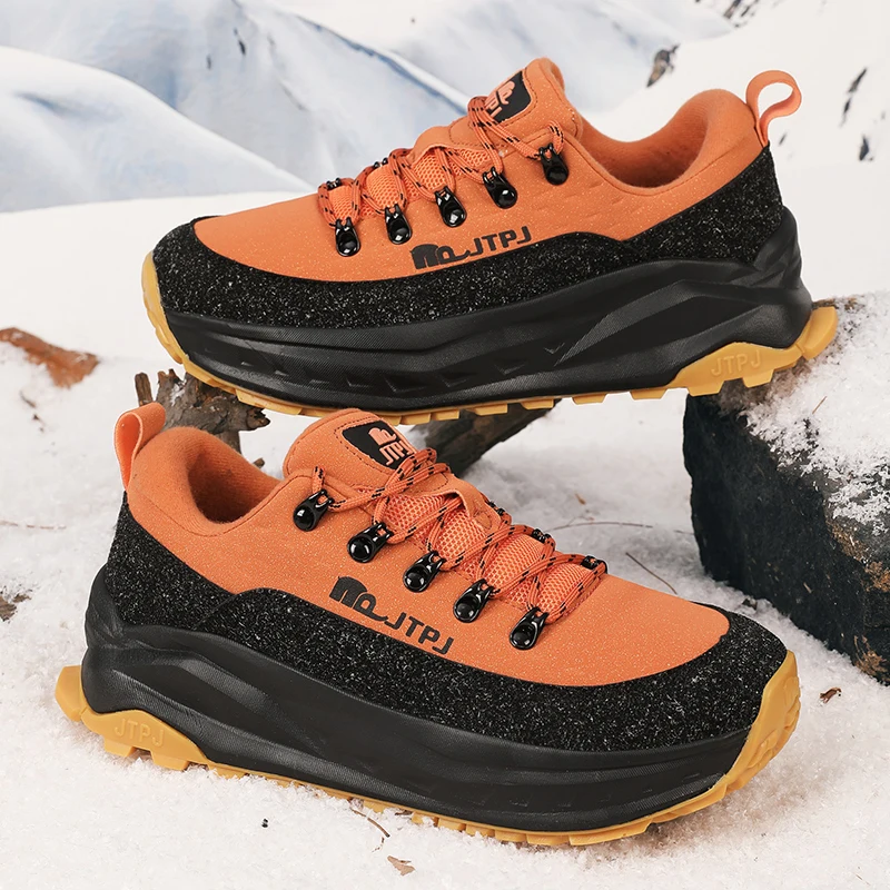 Men's Athletic Shoes, Winter Fleece-Lined Warm and Cold-Resistant Shoes, Suitable for Cold Weather, Snow, and Ice - Ideal for Home, Walking, Winter Sports, Footwear Designed for Low-Temperature Environments