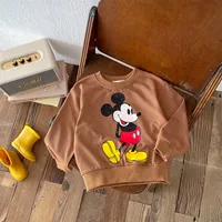 2024 Autumn Hot Kids Clothing Disney Princess Children's Top Girl's Fashion Loose Sweater Round Neck Casual Children's Wear 4