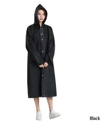 All - Weather Colorful Waterproof Adult Poncho - 2024 Fashion Edition (Black 1pc)