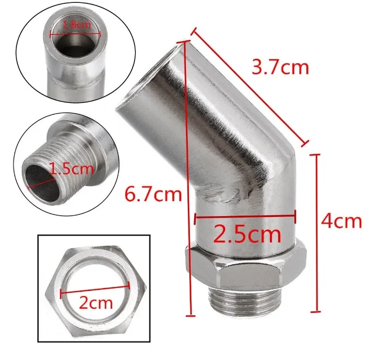 Automobile modification exhaust pipe oxygen sensor connector 45 degree /135 degree extension connector 2