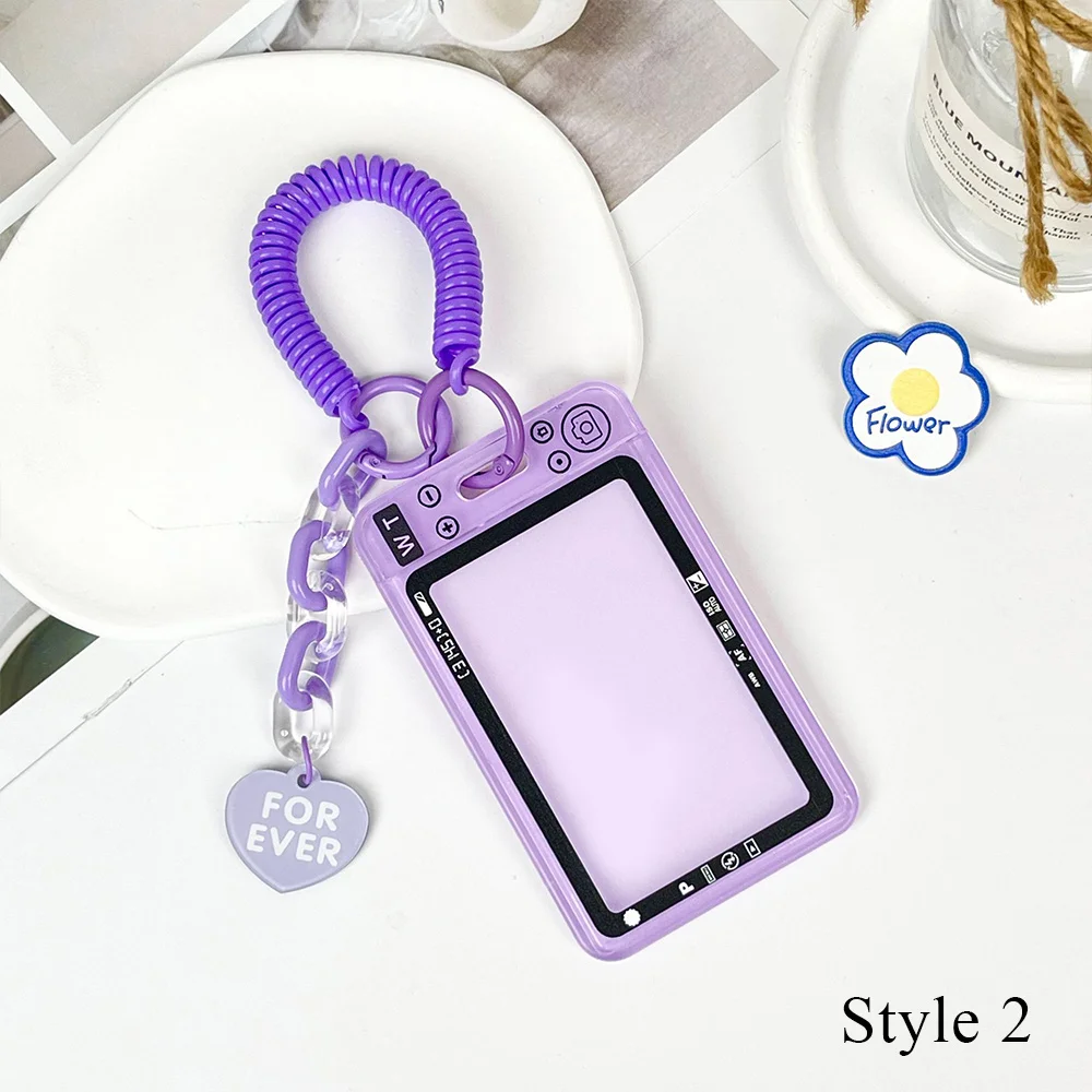 New Photocard Holder Keychain Photo Card Protective Cover ID