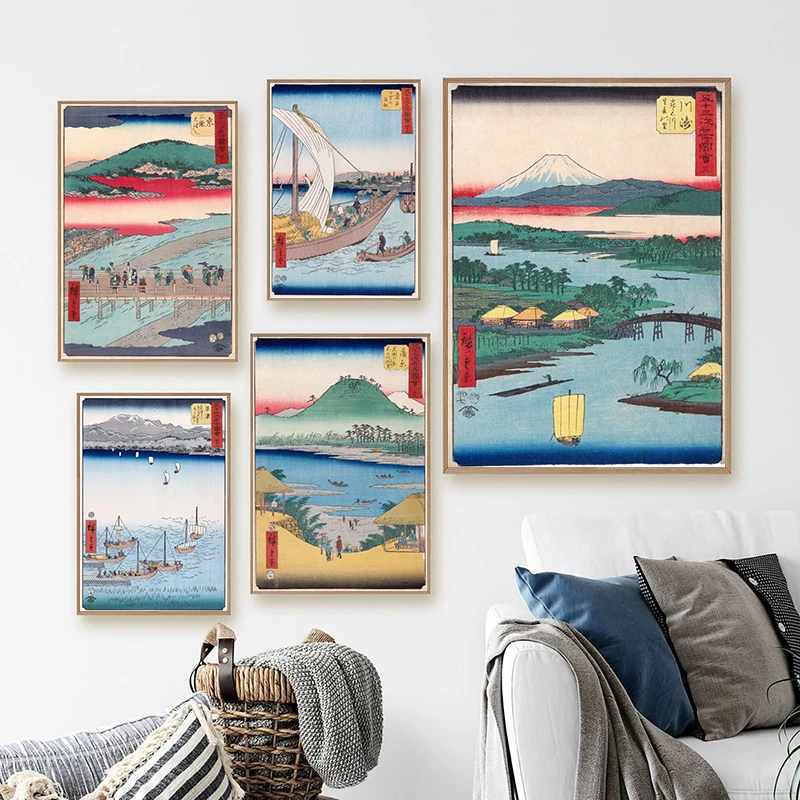 JapaneseTraditionalLandscapePosterCanvasArtPrintJapaneseStyleCanvasPaintingWall