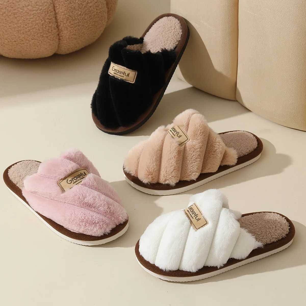 New fur lined winter proof slipper for women suitable indoor and ...