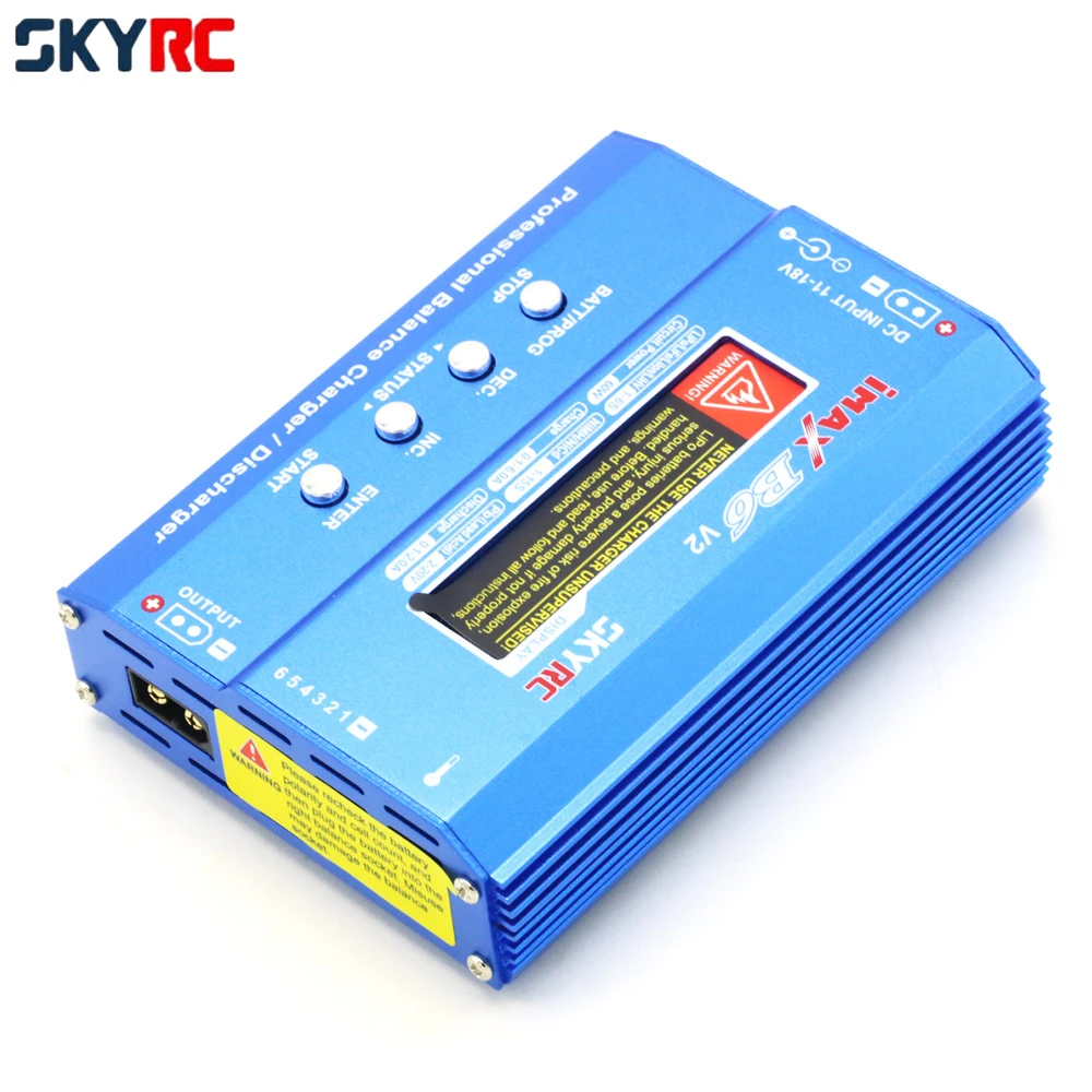 Chargeur RC B6 80W LiPo NiMH avec adaptateur secteur - Rouge/Jaune
