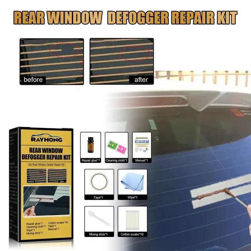 

Car Rear Window Defogger Repair Kit DIY Quick Repair Scratched Broken Defroster Heater Grid Lines High-quality Care Accessories