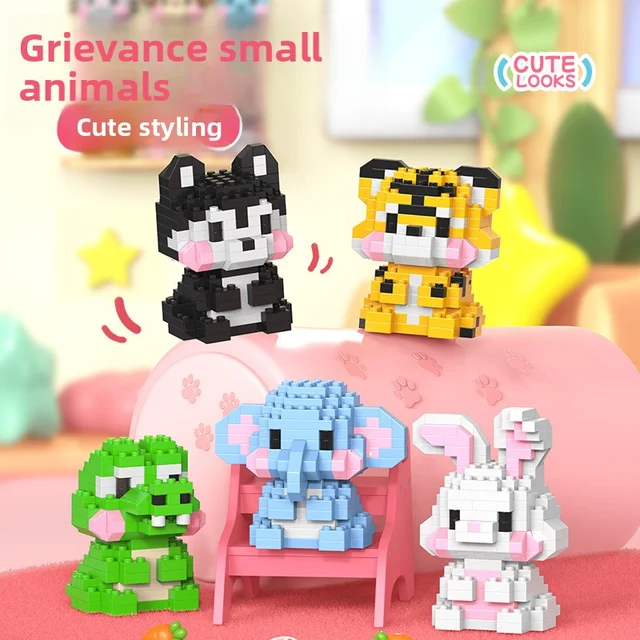 Penguin Mini Block Animal Reindeer Micro Building Block for Adults 3D Model Educational Bricks for Children Boys 6 Year Old Gift 1
