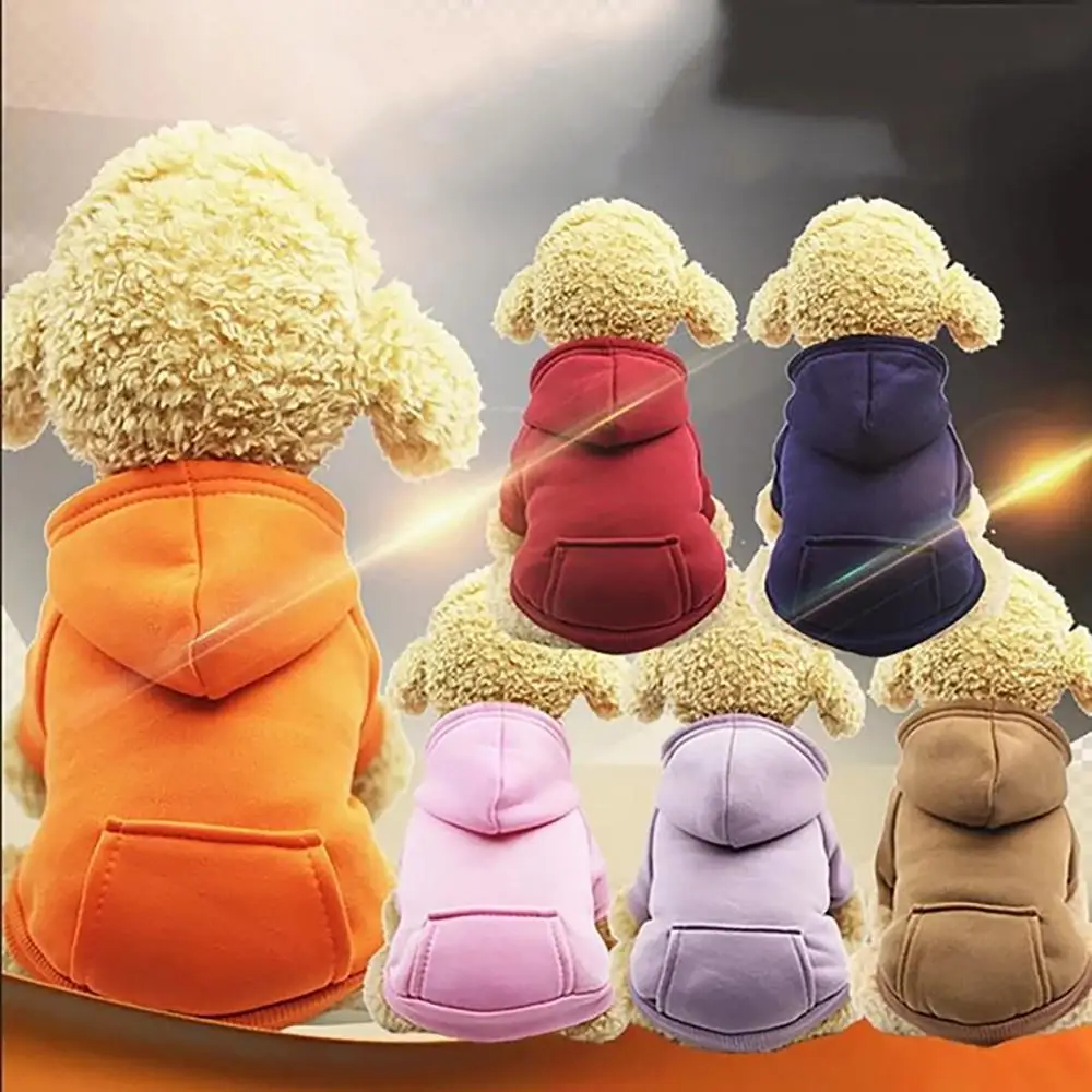 Puppy Pet Hooded Sweatshirt Autumn Winter Cat Dog Clothes, Dog Clothes