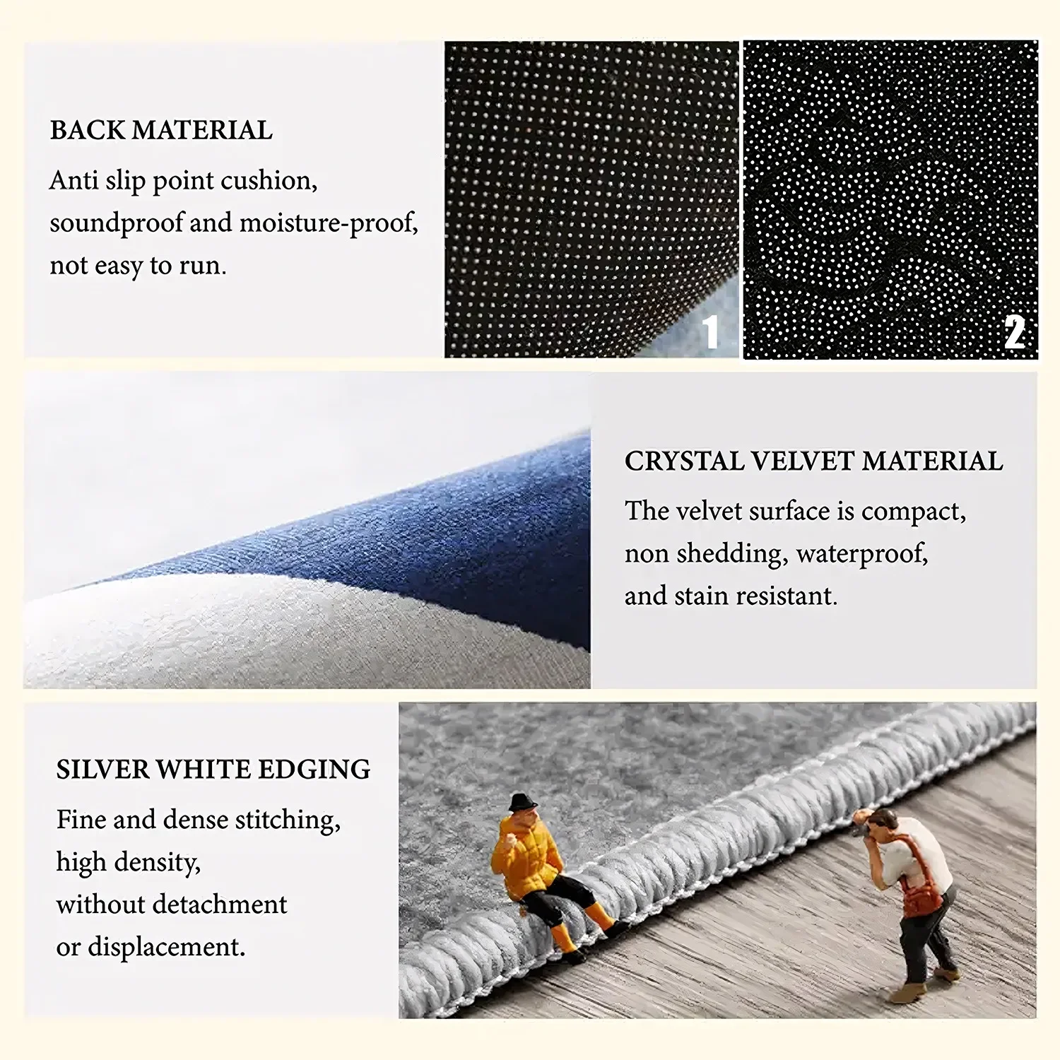 Swivel Chair Floor Mat Office Desk Rug Pulley Anti-scratch Wear-resistant Foot Mats Study Bedroom Soundproofing Carpet Tapis 러그 6
