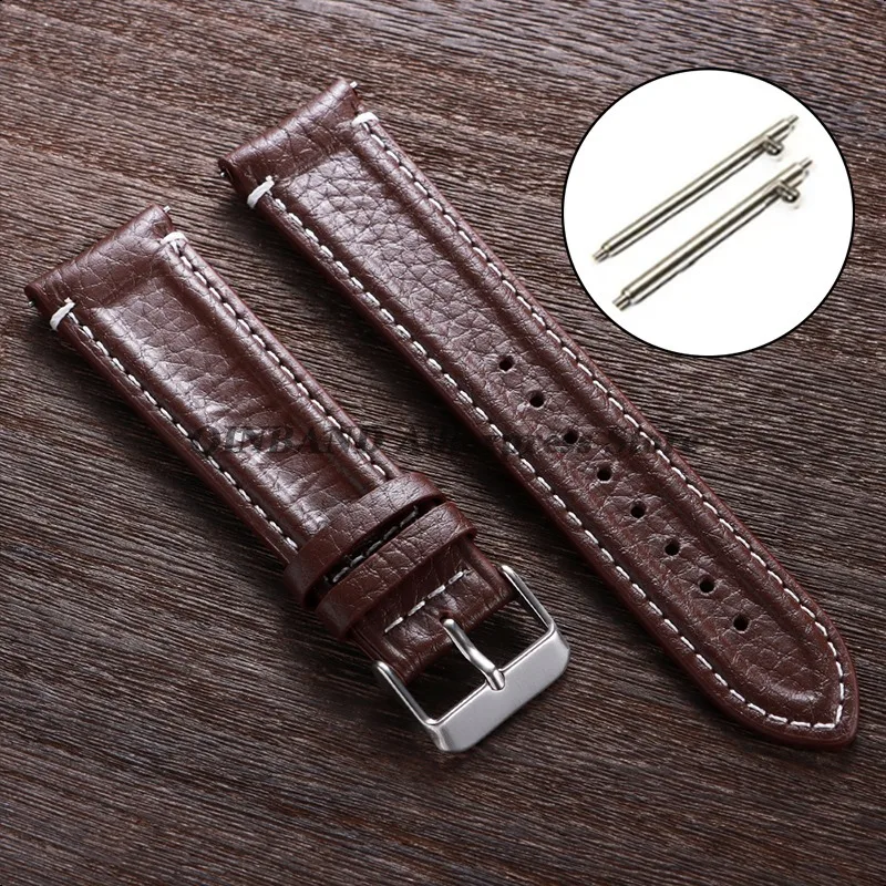 Calfskin Leather Quick Release Retro Watch Strap - Universal Wristband Replacement for Business and Casual Wear