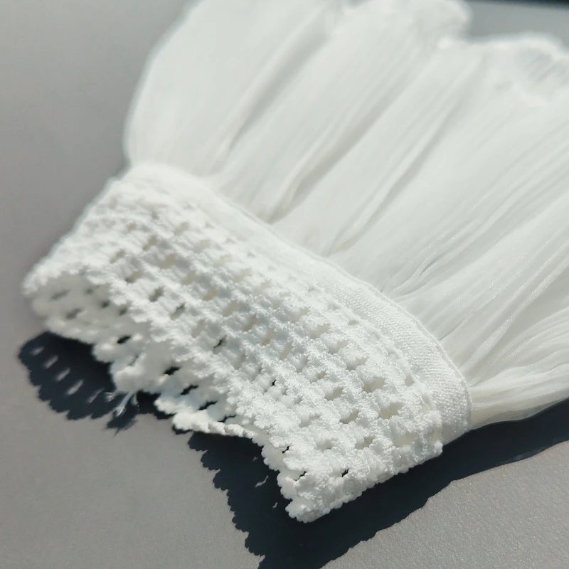 double-layer beautiful fake arm cuff accessories for women elastic fake sleeves lace flared Sleeve elegant ladies short gloves