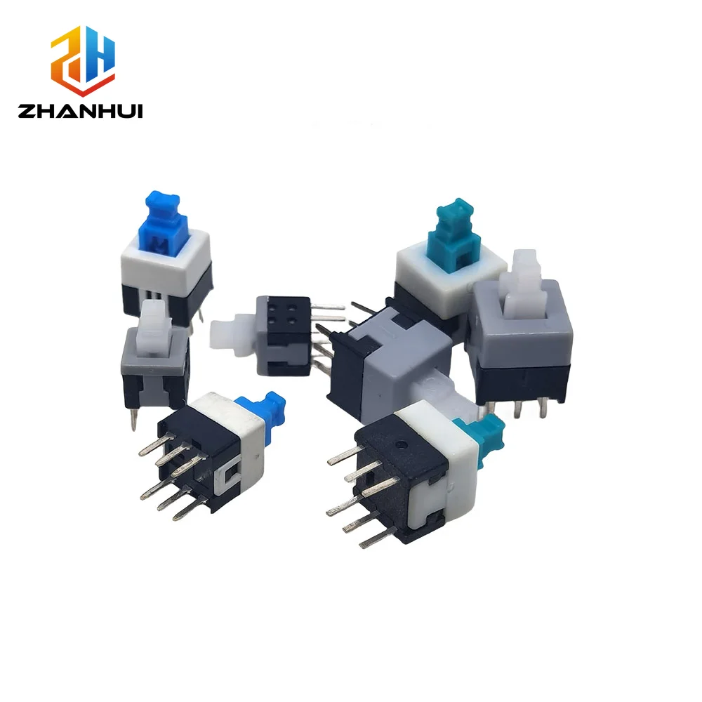 10-Pack Self-Locking/Unlock Tactile Micro Power Switches - Multi-Size Options Available