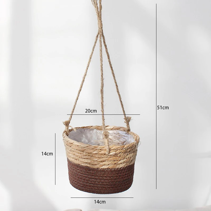 Handmade Straw Woven Plant Hangers