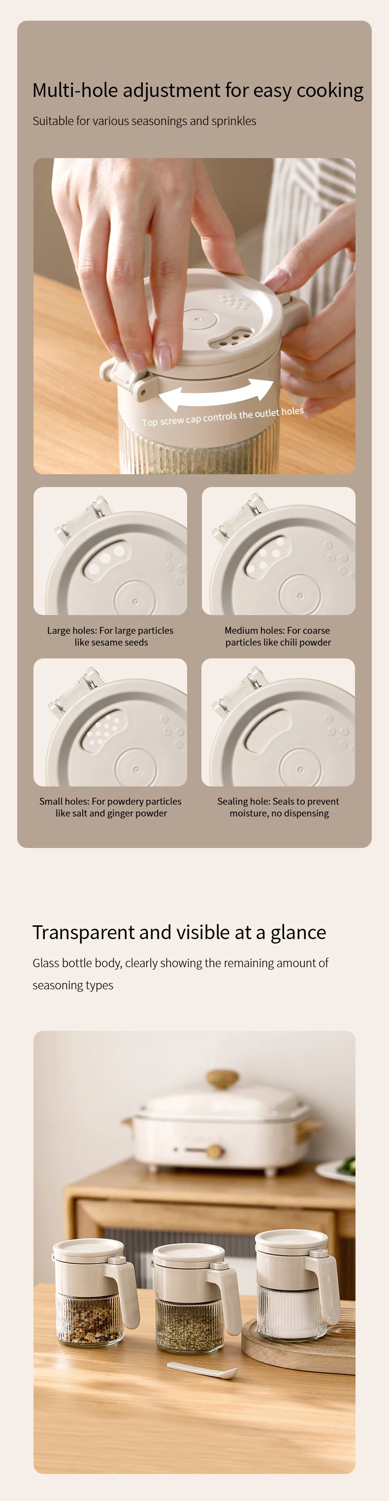 Dual-purpose Glass Salt And Spice Shaker For Kitchen Seasoning_voghion.com