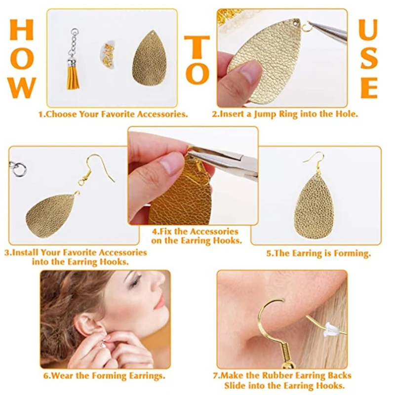 Earring Making Supplies Kit Earring Hooks Earring Backs Posts Eye Pin  Tweezer Jump Ring Opener for Jewelry Earring Making Repair