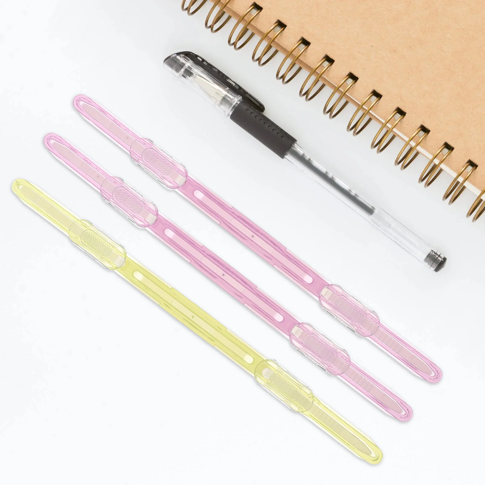 20 Pcs Plastic Binder Clips Bookbinding Office Supplies Stationery Fasteners Loose Leaf Paper Clip File Combs Spines