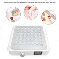60W Nail Vacuum Dust Collector White Strong Suction Quiet Nail Fan Dust Collector Fine Mesh Filter Powerful for Nail Polishing 2