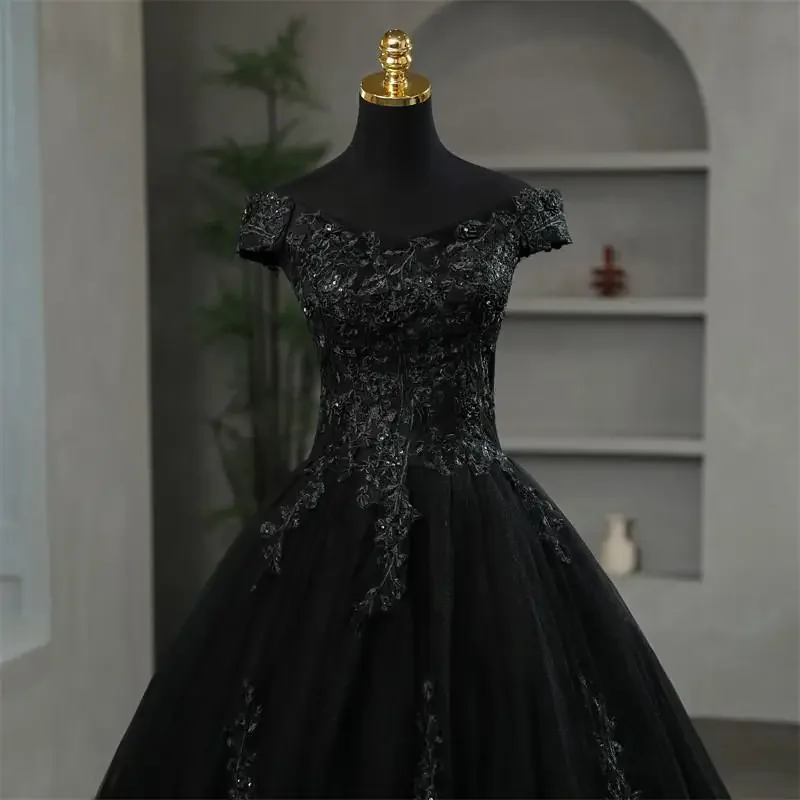 Party dress quinceanera dresses Off shoulder purple Quinceanera dresses sweet flower party dress luxury appliques ball gown real photo prom dress Boho