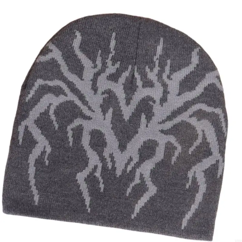 Jahr Herz Einsiedler Jacquard Strickmütze Retro Hip Hop Cap Atmungsaktiv Acryl Unisex Für Streetwear Musik Festival – Detail 9