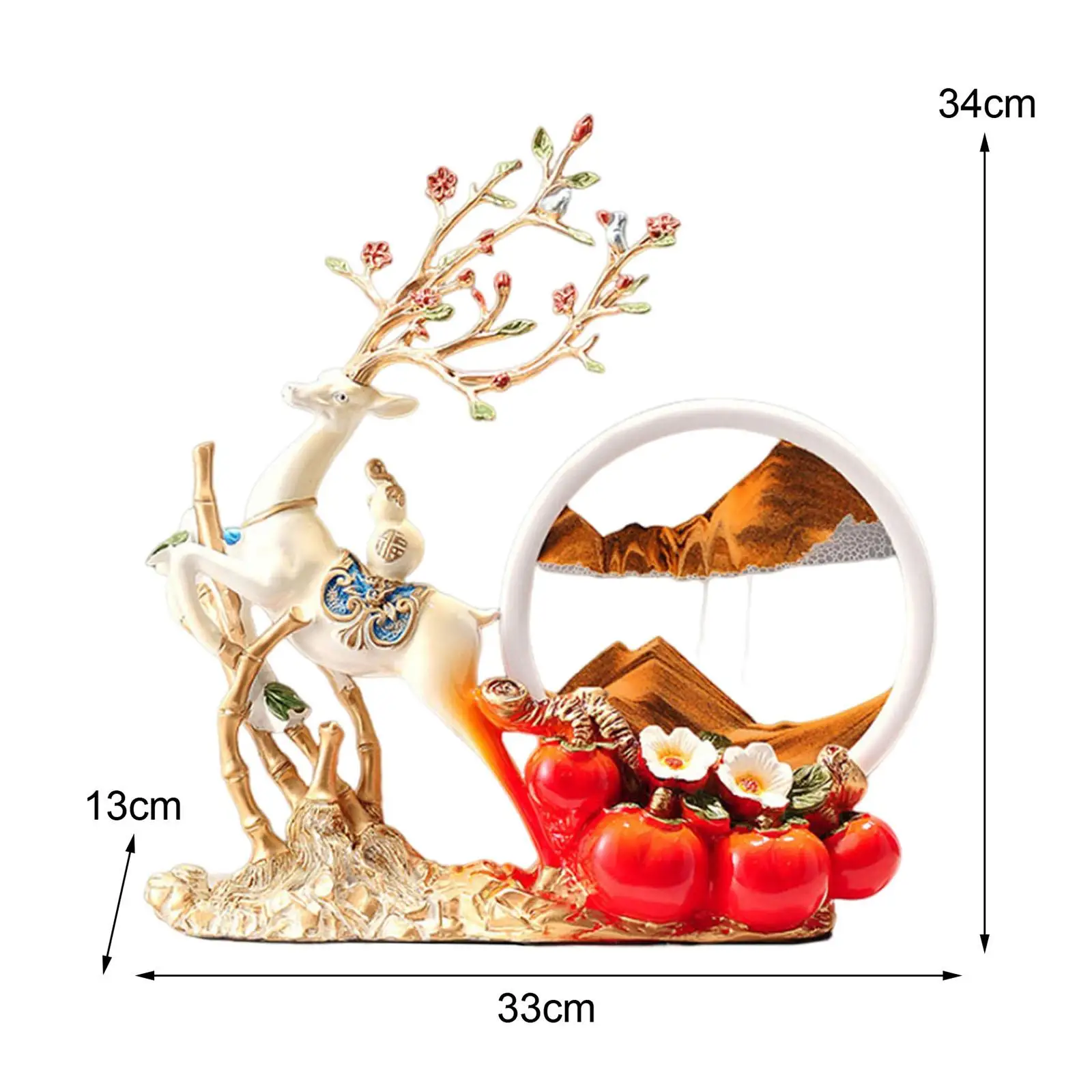 Deer Sculpture Artistic Practical Resin Quicksand Decor for Bar Bedroom Desk Deer Sculpture Artistic Practical Resin Quicksand Decor for Bar Bedroom Desk