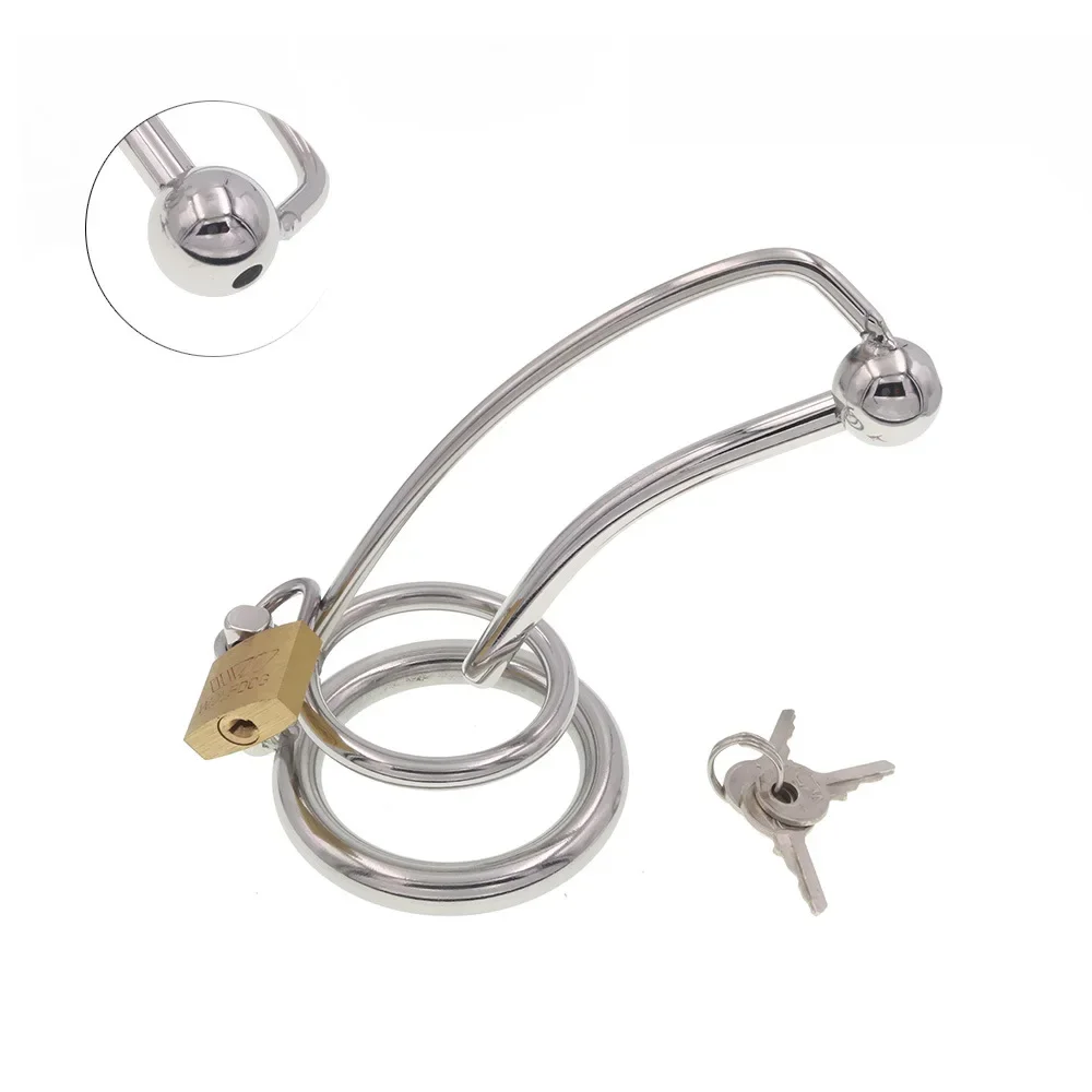 Metal Penis Lock Cock Ring Dick Restraint Stim Sex Toy for Men Medical Themed Toys Chasity Device Electric Shock Cock Cage
