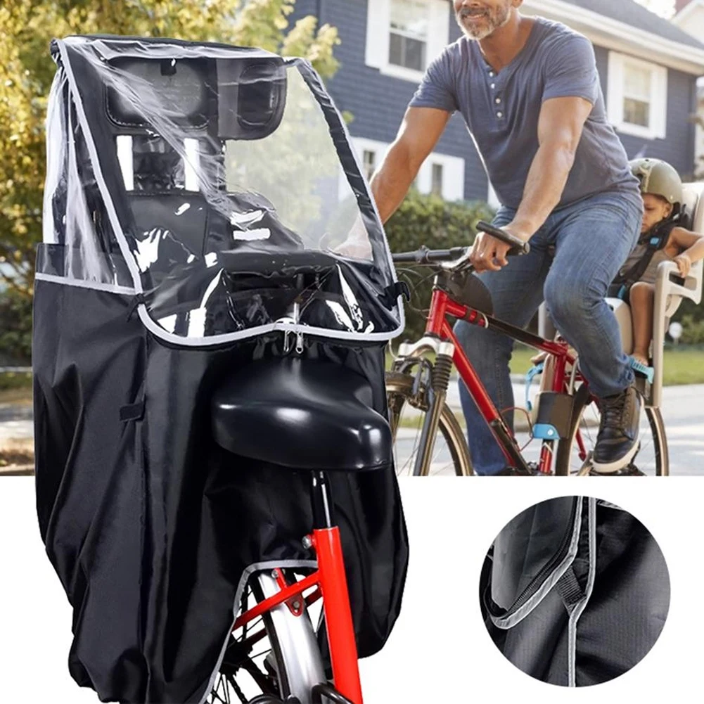 Waterproof Raincoat Baby Stroller Rain Cover Supplies Rain Cover Children Raincoat Rainproof Cover Rain Bike Back Seats Coat