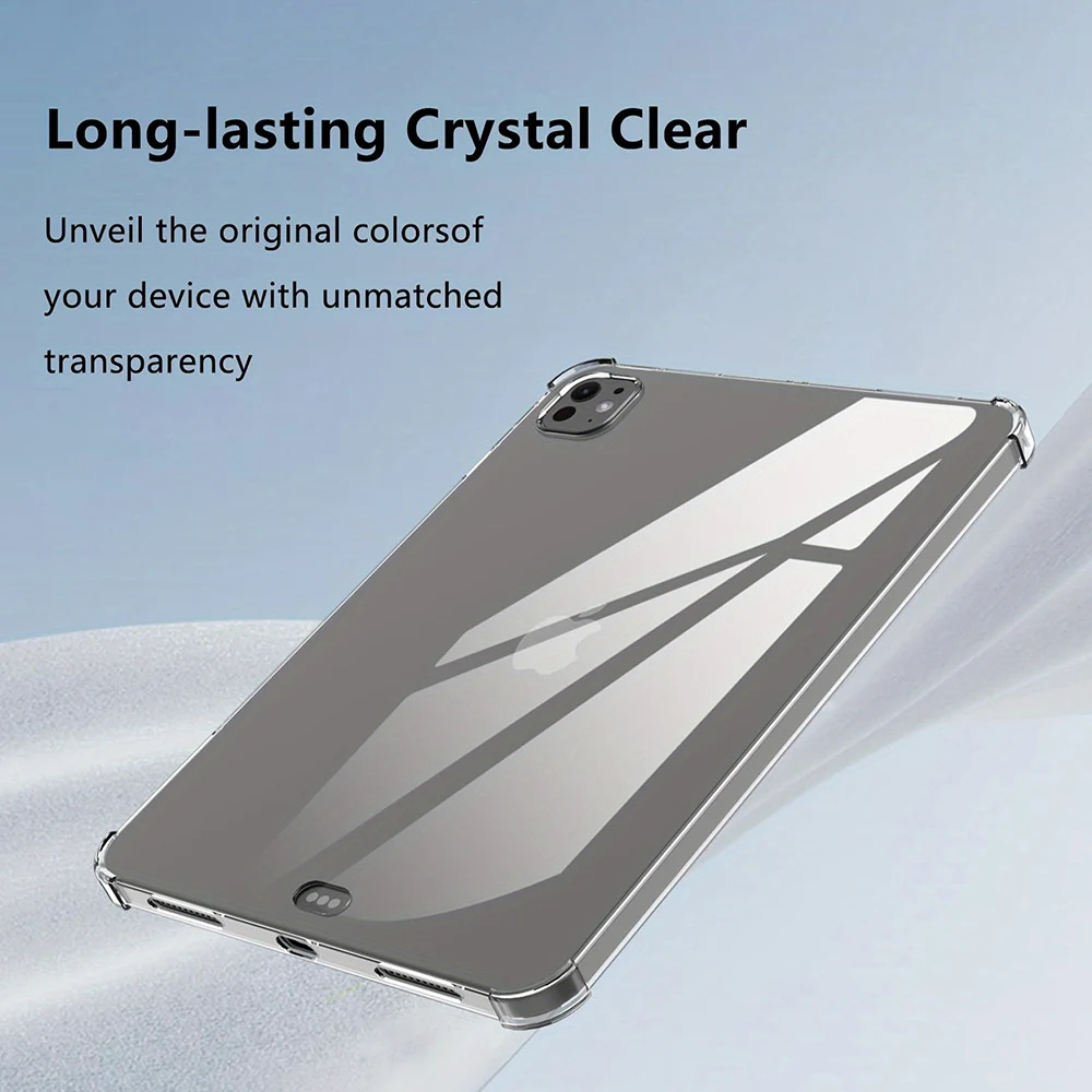 Transparent Shockproof Soft Silicone Case for iPad - Enhanced Protection