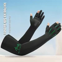 1 Pair Sports Arm Sleeves Outdoor Cycling Running Fishing Climbing Arm Cover Sun UV Protection Ice Cool Sleeves 5-finger Cuff 2