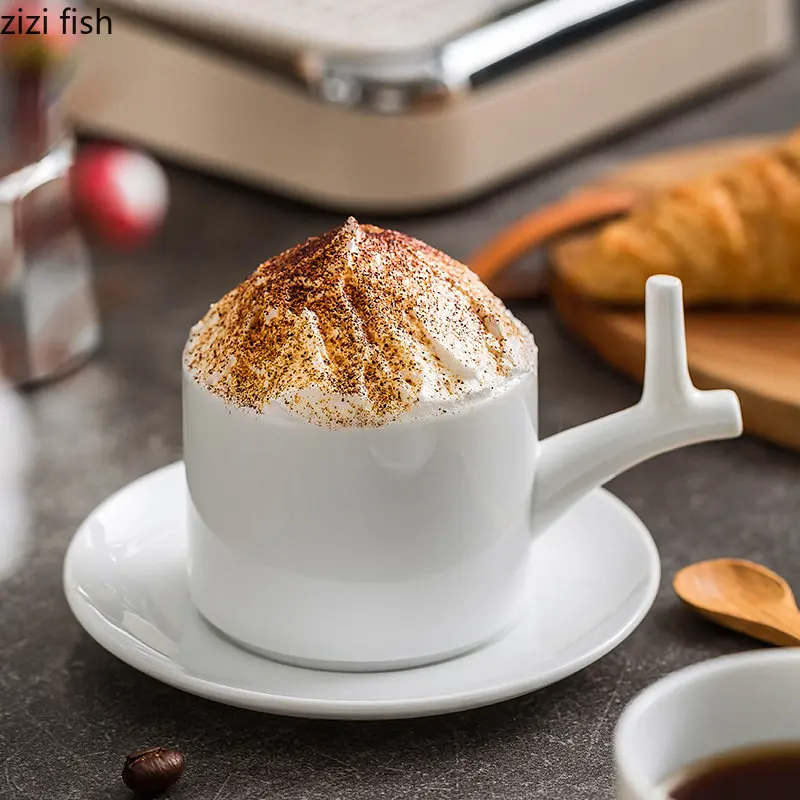 

Белая керамическая кружка, кофейная чашка и блюдце, чашка для послеобеденного чая, чашки для молока, чая, чашка для завтрака, чашки для воды, кофейная кружка, кружки для молока