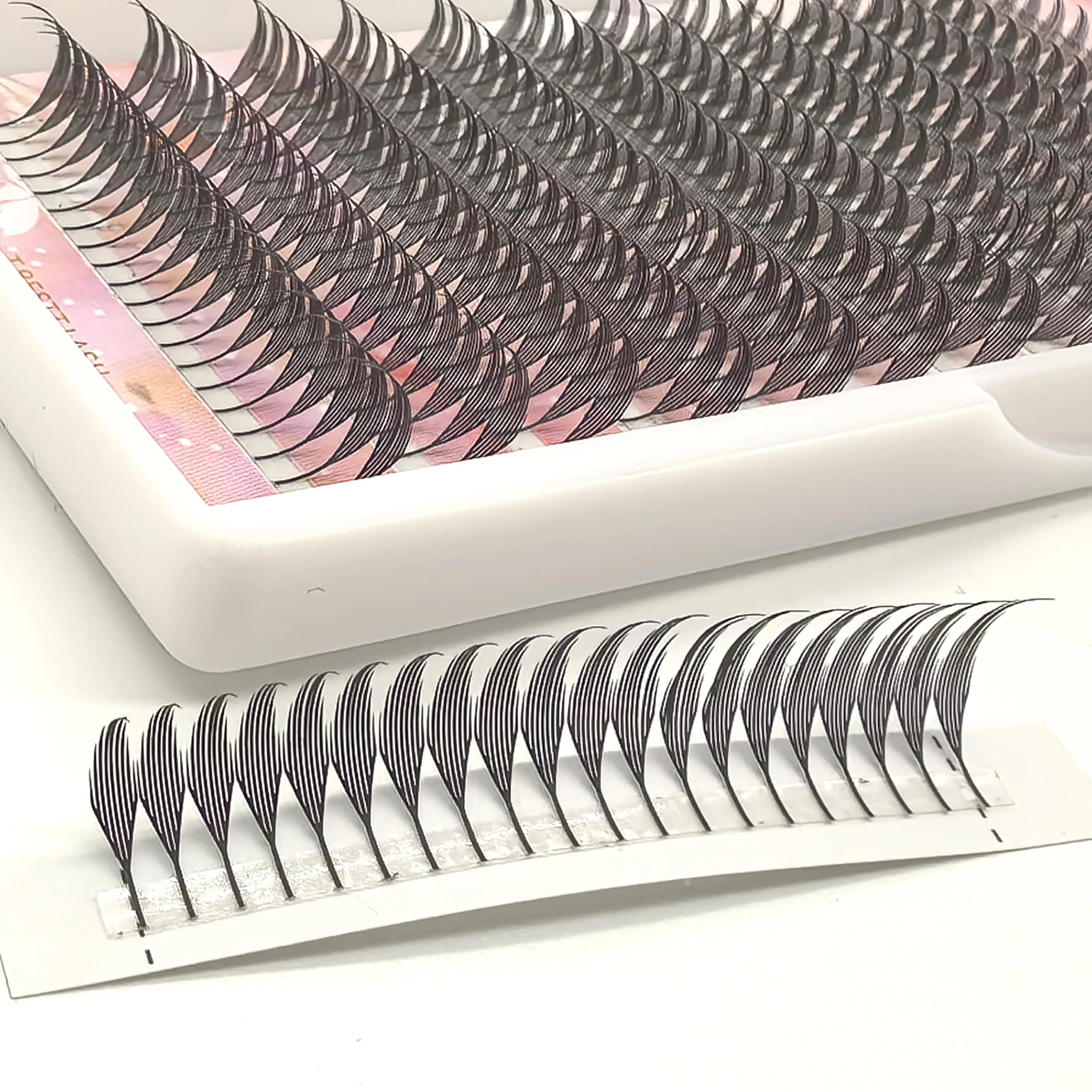 Tbestt Premade Fans Eyelash Extension 0.05mm Comic Spire Lashes