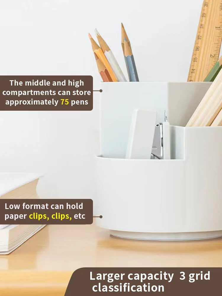pen holder 1PC 360&deg;Rotating Pencil Case for Office Home School & Students