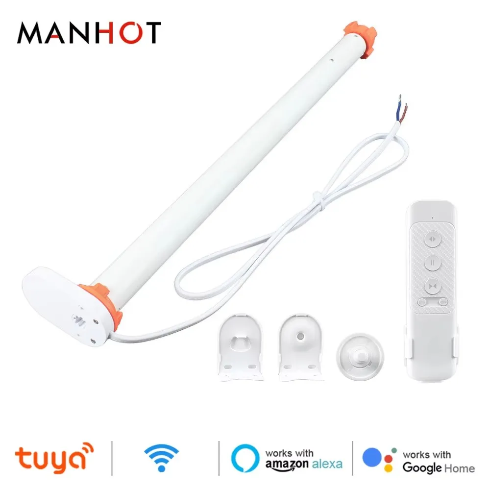 Tuya ม่านบังตาม้วนอัจฉริยะ Wi-Fi สำหรับหลอด36มม. 38มม. มอเตอร์ม่านไฟฟ้าแอปควบคุมชีวิตอัจฉริยะ Alexa Google Home 1