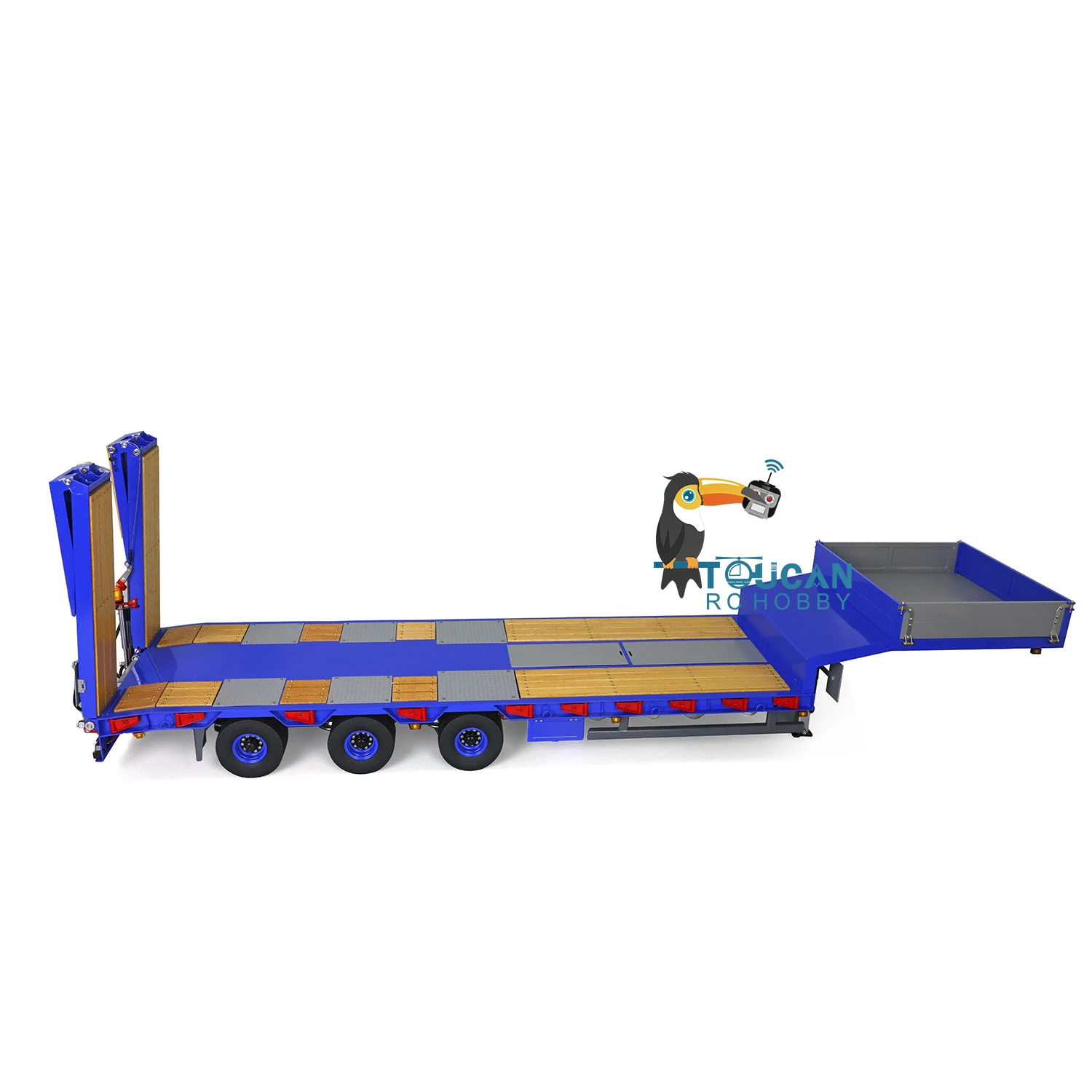 Toys LESU Metal Trailer with Light Hydraulic Pump Valve ESC Electronic Lifting for 1/14 RC Dump Truck Tractor Car THZH1282-SMT2 2