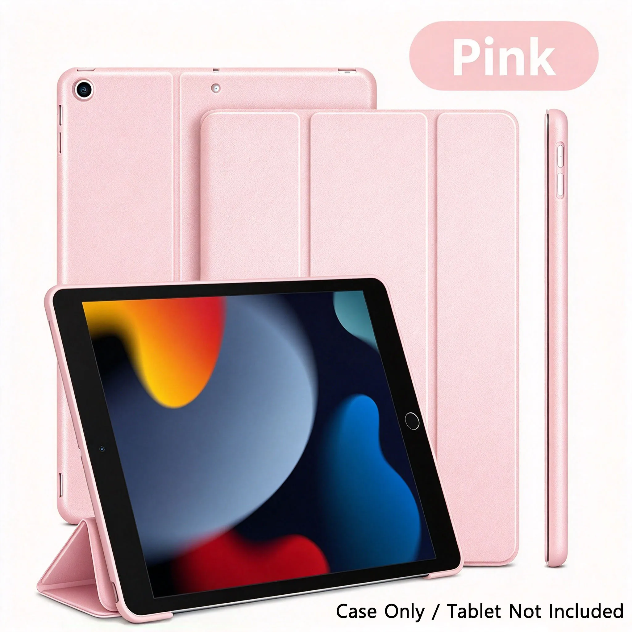 Versatile Protective Case with Soft TPU Back and Auto Sleep/Wake Cover