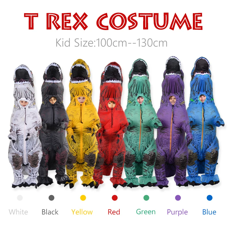 

Костюм костюма T-Rex на Хэллоуин для детей, надувной талисман в стиле аниме Юрского периода, динозавр для представлений и вечеринок