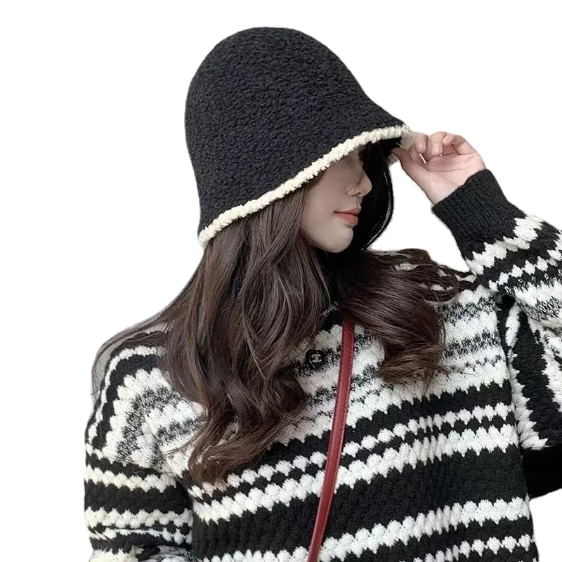 

Furry 2023 Burst Models Fisherman's Cap Children's Autumn and Winter Show Face Small Fisherman Bucket Hat Winter Section Warm