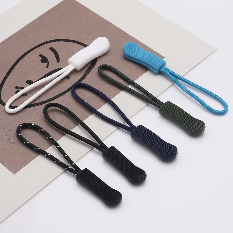 20Pcs Mix Color Cord Zipper Pull Strap Lariat Black For Apparel Accessories