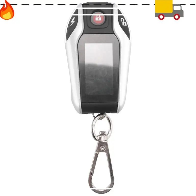 LCD Motorcycle Alarm Auto Lock/Unlock Security System Two Anti-Theft Alarms Keyless Engine Start, Without Monitor Easy Install