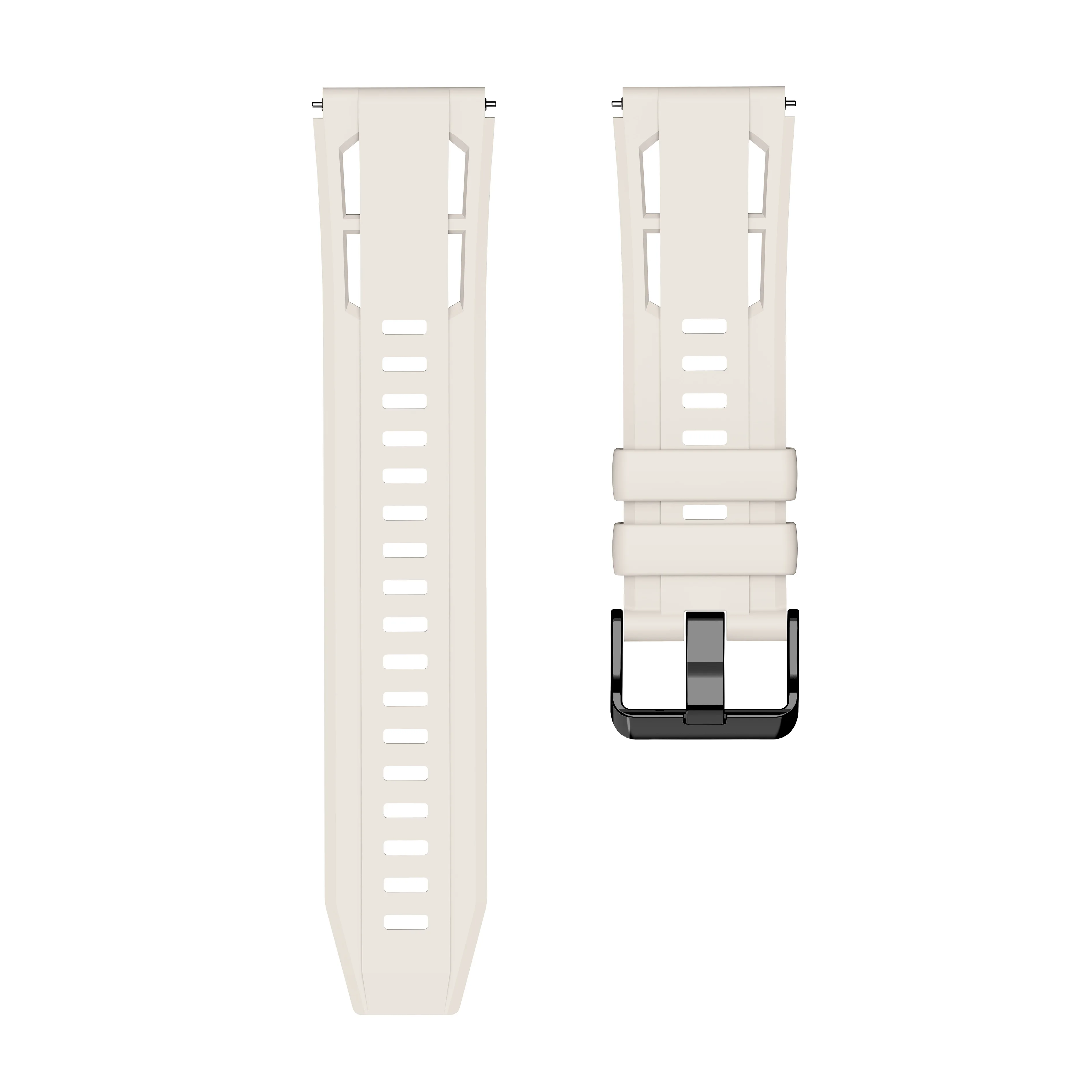 Dual-Color Breathable Silicone Watch Band - 22mm Soft Strap for Ultimate Comfort
